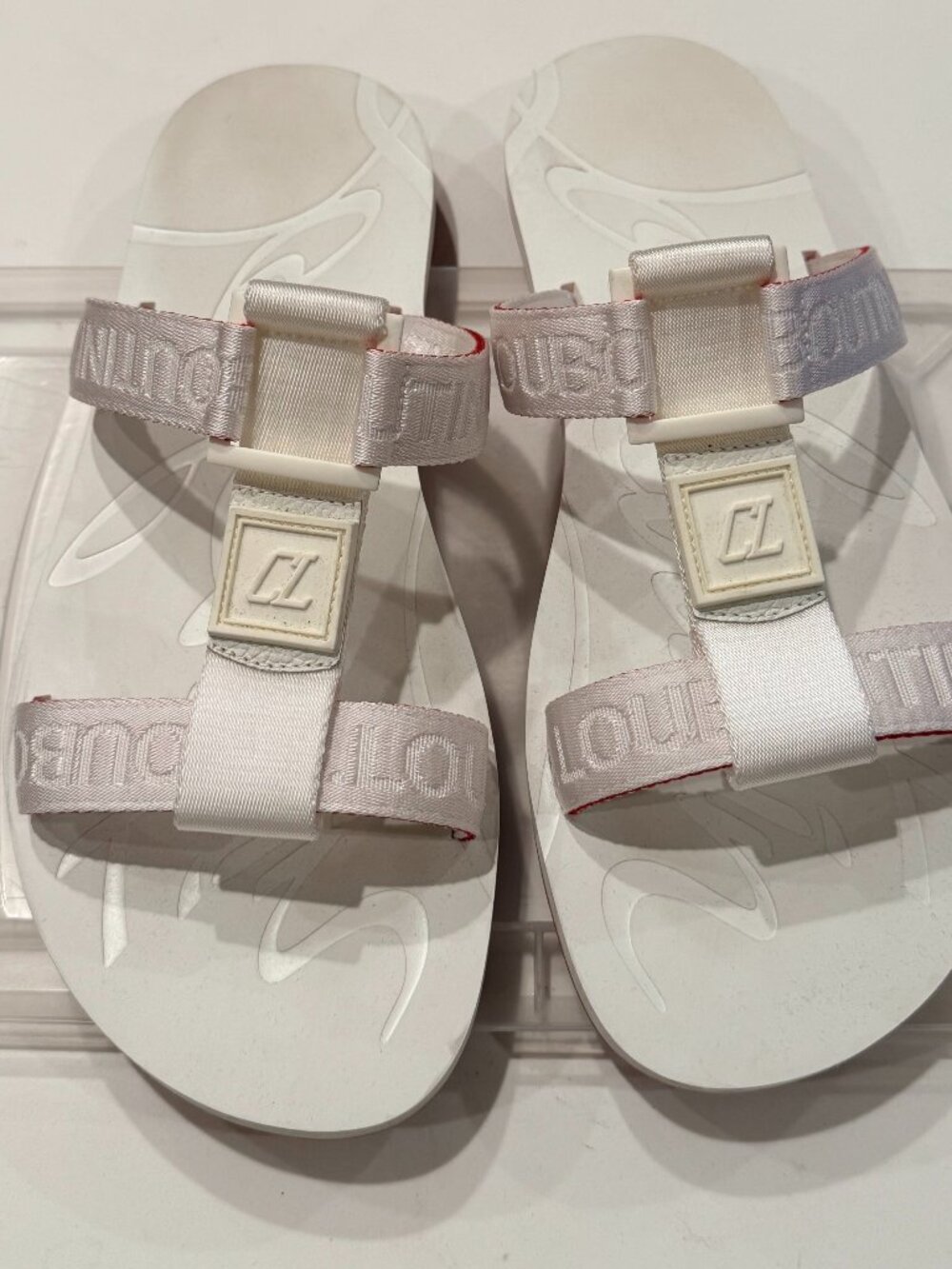 Christian Louboutin white sandals - Picture 1 of 4